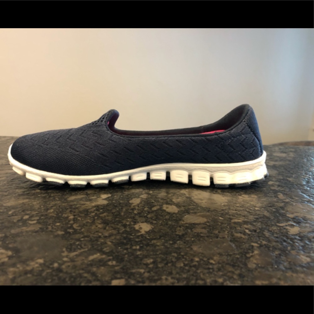 Skechers Navy Blue Slip-On Memory Foam Shoes